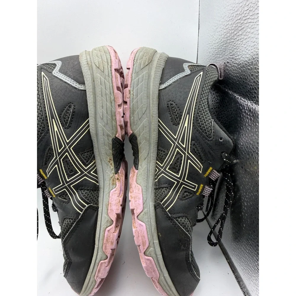 ASICS Gel-Venture 8 Trail Running Shoes Womens 7 Black Pink 1012A708 Good